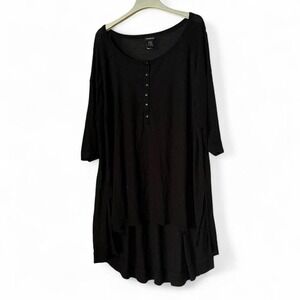 Black Torrid ruffle hem top Size 1